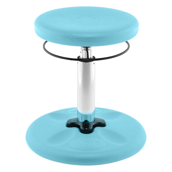 Kore Design Kids Adj. Standard Wobble Chair for Schools, Classrooms, 14-19in tall, Active Seating, Pale Blue 803927 - main