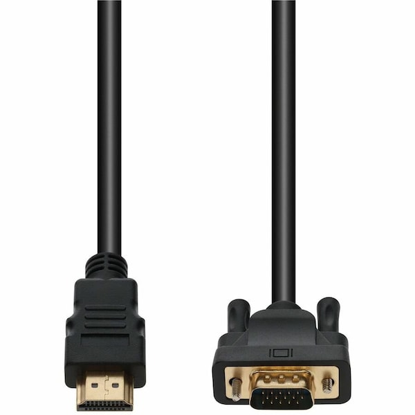 Add-On 6FT HDMI 1.3 MALE TO VGA MALE BLACK CABLE FOR RESOLUTION UP TO 1920X1200 HDMI2VGAMM6 - main