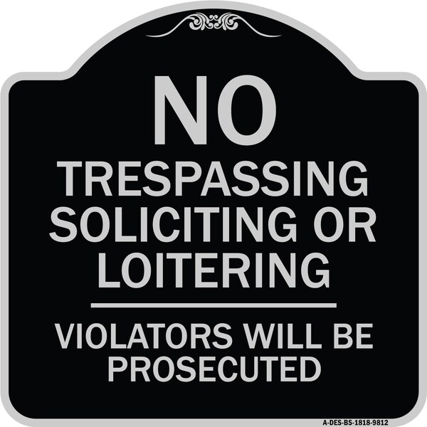 Signmission Black & Silver, 18 Inch x 18 Inch, Heavy Gauge Aluminum A-DES-BS-1818-9812 - main
