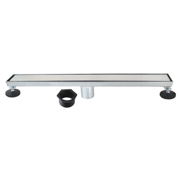 Kingston Brass 24-Inch Stainless Steel Linear Shower Drain with Reversible Tile Insert and Flat Grate BSF2421 - main