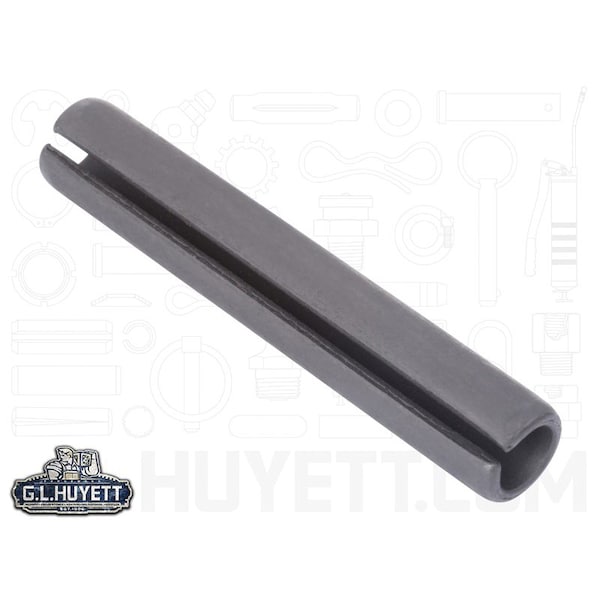 Huyett Slotted Spring Pin, Standard Duty, Phosphate Coat High Carbon Steel, .5 Dia x 3 L x .094 Wall MS16562-188 - main