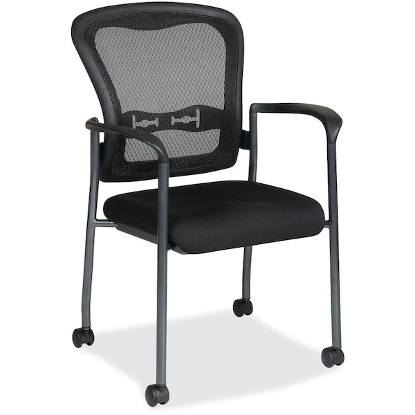 Office Star Chair, Stacking, Fabric/Metal, Fabric, Coal 84540-30 - main