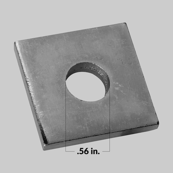 Newhouse Electric 1/2 in. Square Washer for Strut Channel, No Magnets, 5PK WS12-5PK - main