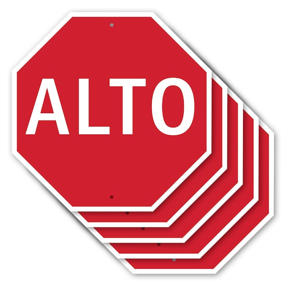 Signmission Alto, 10 inch X 10 inch, Aluminum Metal Signs, 5PK OC-A-5Pack-10-203 - main
