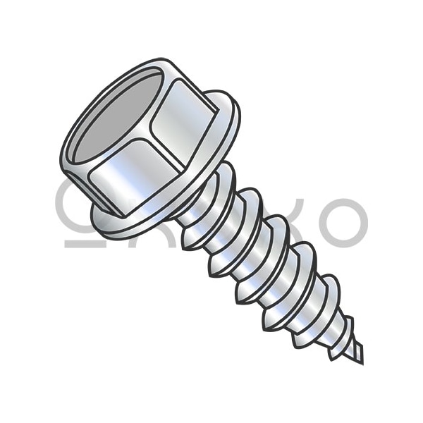 Oxoxo 5/16-9X2 1/2 .428-.437A/F Unslot Indent Hex Washer High Head STS Type A F/T Zinc & Bake, 300PK 619833 - main