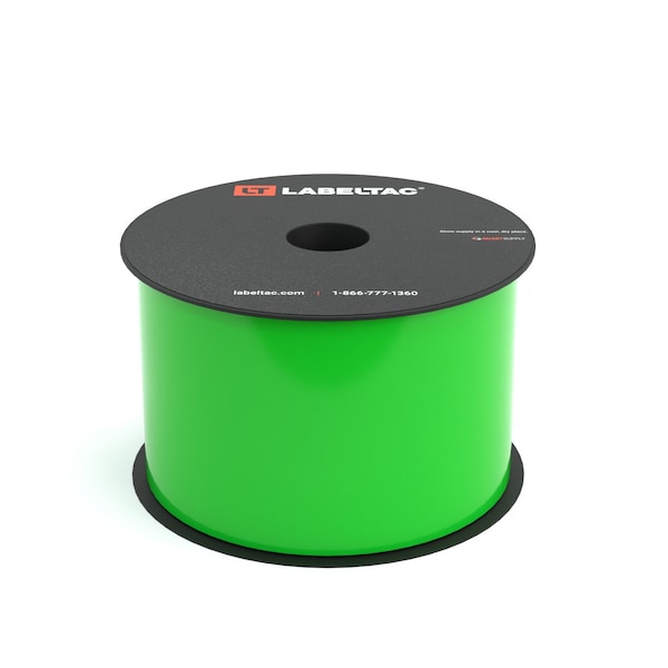 Labeltac LabelTac 4 and Pro Model High Performance 10-Year Vinyl Supply 3in x 150ft, Hi-Vis Green LT322HP - main