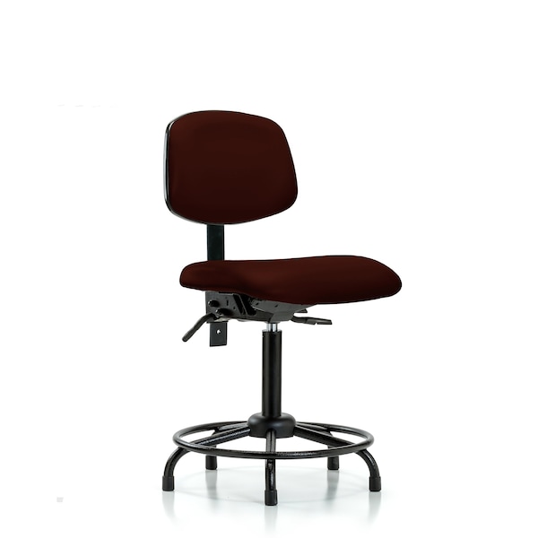 Blue Ridge Ergonomics Bench Chair, Vinyl, RT Tilt, Gld, Burg, No Arms, 22" to 29" Height, Burgundy BR-VMBCH-RT-T1-A0-RG-8569 - main