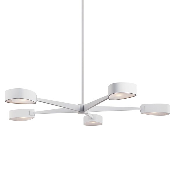 Troy Lighting Allisio 5 Light Chandelier 49 In. Textured White F7345-TWH - main