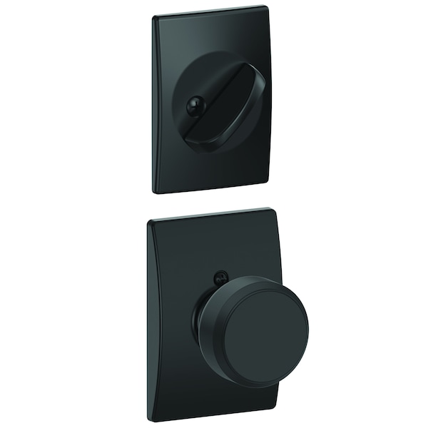 Schlage Residential Schlage Custom Custom Bowery Knob with Century Rose Interior Active Trim with 16680 Latch and FC59BWE622CEN - main