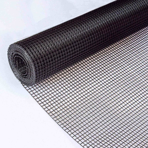 Wrightmaster 24 in x 50 ft 21-Gauge Black Vinyl Coated Wire Mesh for Houses, Chicken Coops Metal Frame ZR-SZ0457 - main