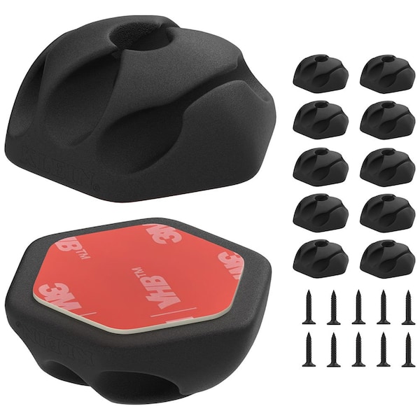 Klein Tools Cable Clip, Rubber, Black, 1.30 in L, 10 PK 450-410 - main