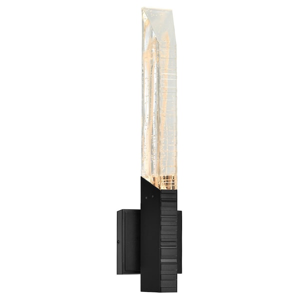 Cwi Lighting Petra Integrated LED 22in Sand Black Indoor-Outdoor Wall Light with Handcrafted Glass 1723W22-1-101-A - main