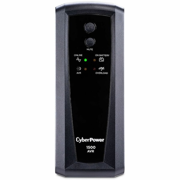 Cyberpower UPS System, 1500VA, Line Interactive, Out: 120V AC In: 120V AC CP1500AVRT - main