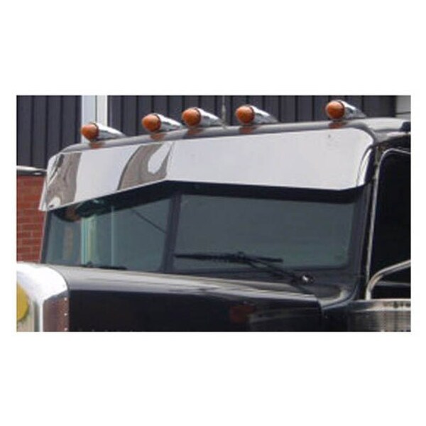 Ilc Replacement For Peterbilt 388 Year 2009 12 To 8In Aluminum Reverse Bowtie Visor Blind Mount WZ-EJR3-E - main