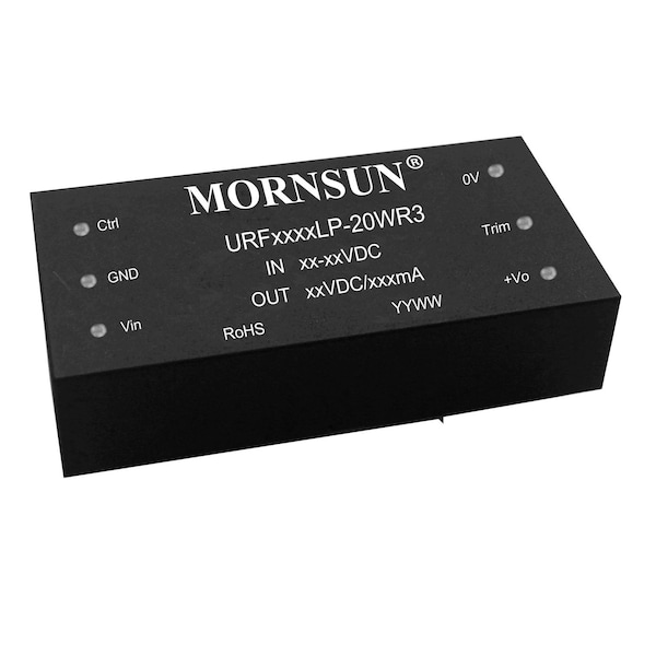 Mornsun DC/DC Regulated Power Supply Module, 1 Output, 20W, Hybrid URF4812LP-20WR3 - main