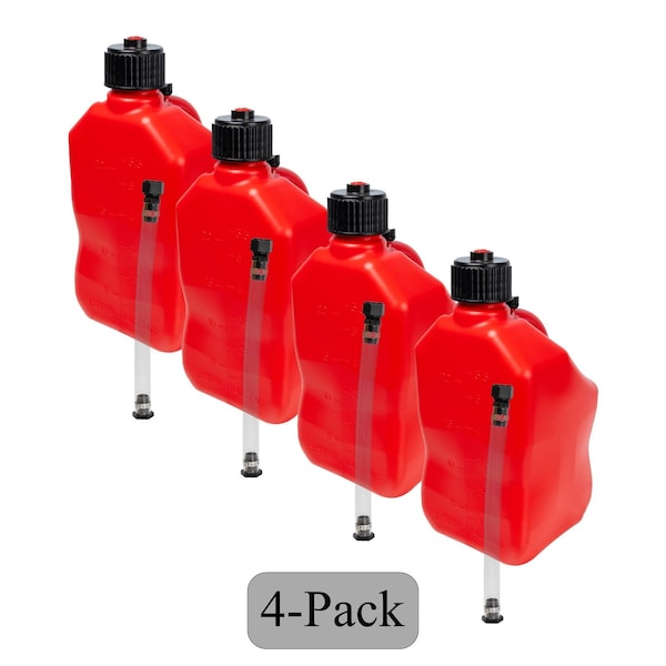 Bushman U-Jug Multi-Purpose 5.5 Gallon Utility Storage Jug - Red - 4 Pack UJUG-RED-4PK - main