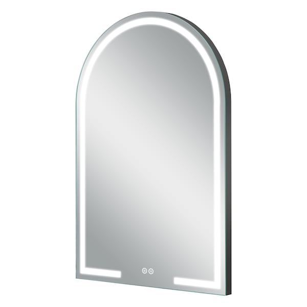 Homeroots 36" Clear Lighted Arch Unframed Bathroom Vanity Mirror 564828 - main