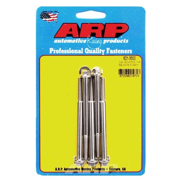 Arp 621-3500 0.25-20 x 3.5 in. Stainless Steel 6 Point Bolt Kit - Set of 5, 5PK ARP621-3500 - main