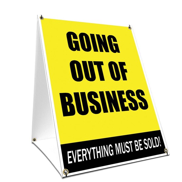 Signmission Going Out Of Business, 36 Inch x 24 Inch A-frame Yard Sign, Plastic Sign SBC-2436-Going Out Of Business - main