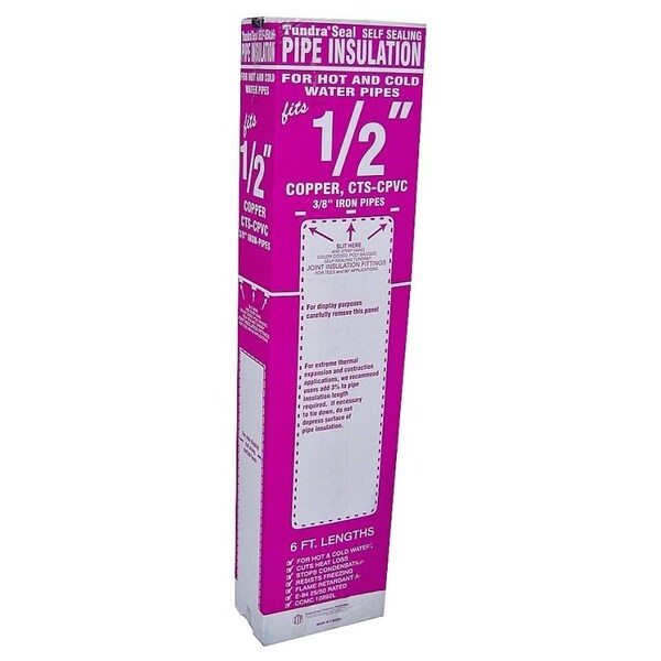 Tundra PR38058UWTU0 Pipe Insulation, 6 ft L, Steel, Charcoal, 12 in Copper, 38 in IPS PVC 30580U/PR38058UW - main