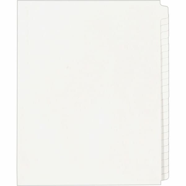Avery Dennison Avery Collated Blank Side Tab Divider, Blank, 8.5"x11", 25 Tabs, White/White 11959 - main