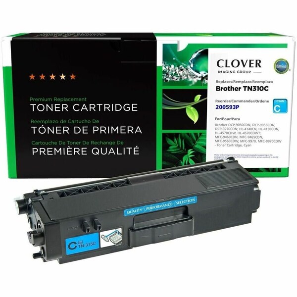 Cig Clover Imaging Remanufactured Cyan Toner Cartridge for Brother TN310 200593P - main