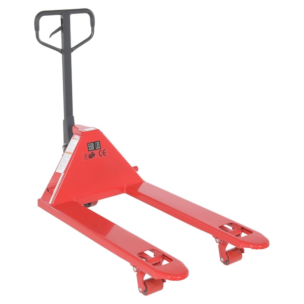 Vestil Steel Full Featured Pallet Truck 27 In. x 42 In. 5,500 Lb. Capacity Red PM5-2742 - main