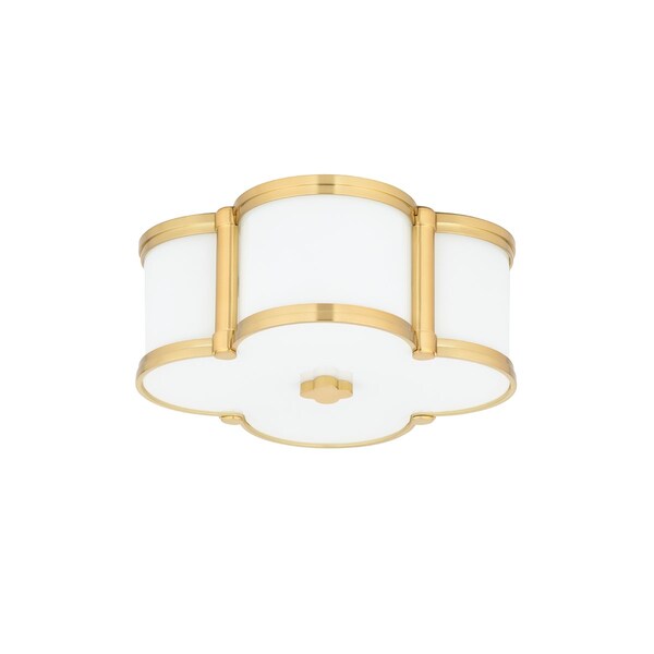 Hudson Valley Lighting Chandler 2 Light Flush Mount 12.5 In. Aged Brass 1212-AGB - main