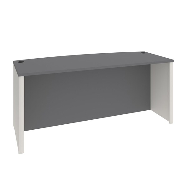 Connexion Executive Desk Bowfront Desk, Slate/Sandstone, 29.8" D X 30.4" H, 71.1" W X Melamine 93400-1159 - main