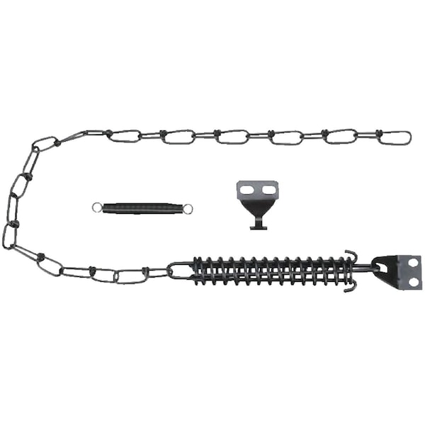 National Hardware Black Door Stop Spring Chain N349-241 - main