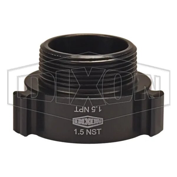 Dixon Style N37 Rocker Lug Hydrant Adapter, 1-1/2 in, Female NST NH x MNPT Connection, Aluminum, Hardcoa N37-15F15T - main