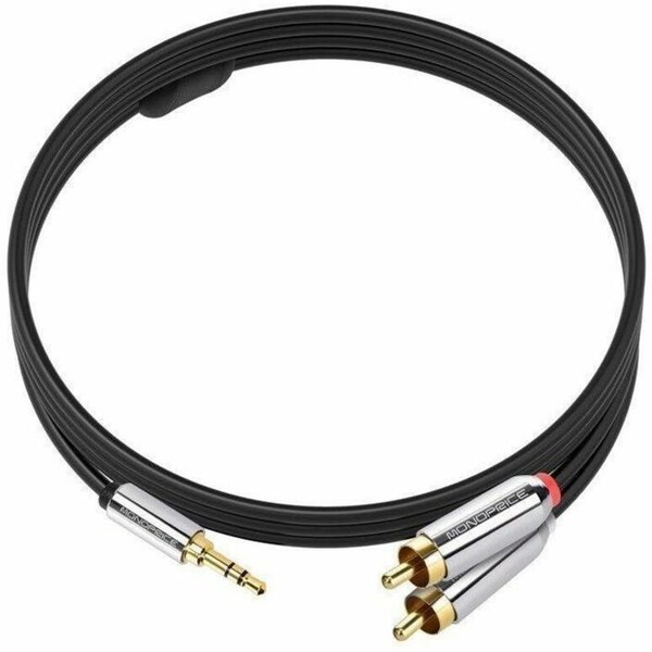 Monoprice Stereo Male To Rca Stereo M, 6 ft., Black 9768 - main