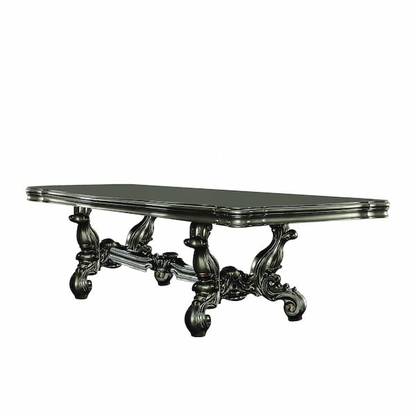 Homeroots 46" Green Solid Wood Trestle Base Dining Table 348653 - main