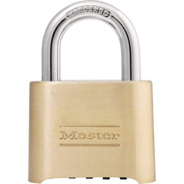 Master Lock 2-9/10 in. H X 1 in. W X 2 in. L Steel Double Locking Combination Padlock 175D - main