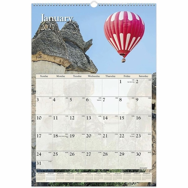 At-A-Glance Scenic Monthly Wall Calendar, Landscape Photography, 15.5 x 22.75, 12-Month (Jan-Dec): 2025 DMW201-28 - main