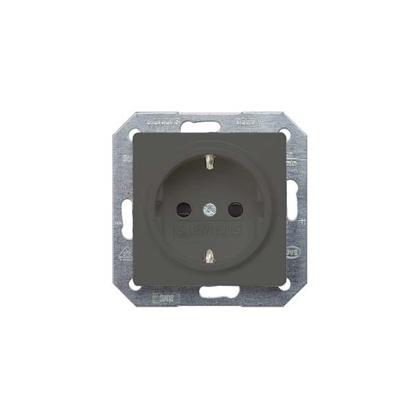 Siemens DELTA i-system carbon metallic SCHUKO socket outlet 10/16 A 250 V With screwless 5UB1924 - main