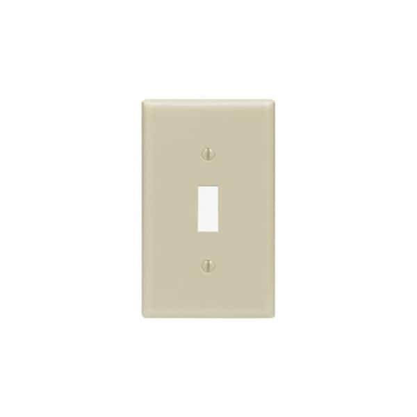 Leviton Switch Wallplate, Standard Size, Gang 1, Ivory 86001 - main