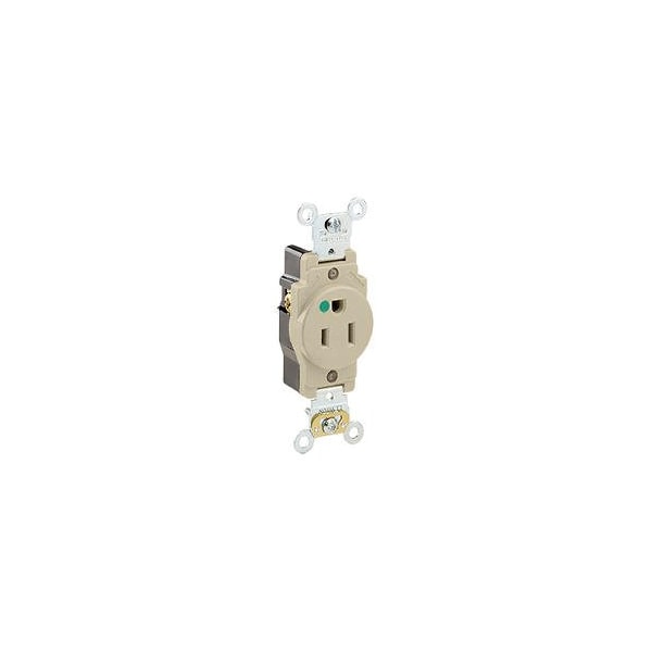 Leviton Electrical Receptacles 515R Hg Singl Recep Hg Iv 8210-I - main