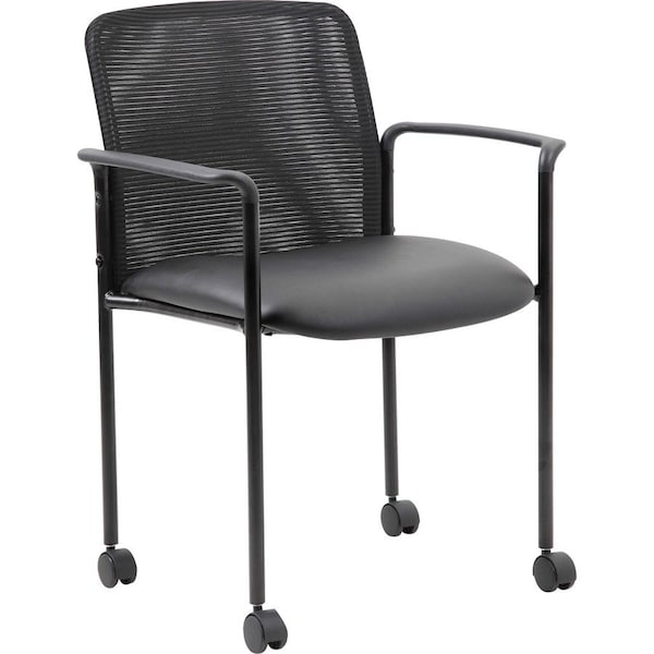 Boss Mesh Guest Chair with Casters, Black B6909R-CS - main