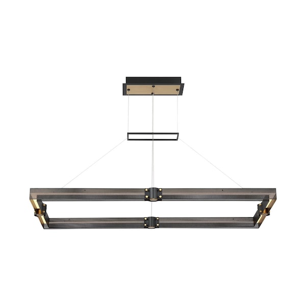 Eurofase Cameno Contemporary LED Chandelier, 1-Light, 4700 Lumens, Soft White/Matte Black 37060-015 - main