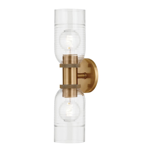 Troy Lighting Redding 2 Light Wall Sconce 5 In. Patina Brass B1120-PBR - main