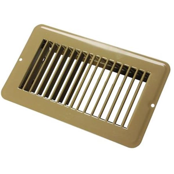 Powerhouse 4 x 8 in. Undampered Metal Heating & Cooling Floor Register Brown PO1863594 - main