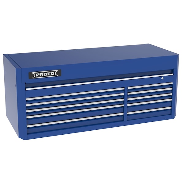 Proto 550 Series Top Chest, 10 Drawer, Blue, Steel, 66 in W x 27 in D x 27 in H J556627B-10BL - main