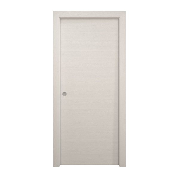 Sartodoors Sliding Pocket Door 30 x 80 inches, Ego 5000 Painted White Oak, Kit Rail Hardware, Solid Wood Int EGO5000PD-PWO-30 - main