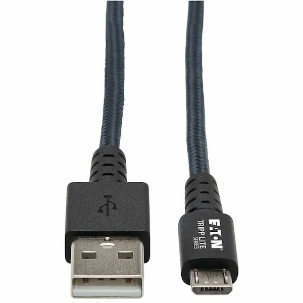 Tripp Lite HEAVY-DUTY USB-A TO USB MICRO-B CABLE - M M, USB 2.0, UHMWPE AND ARAMID FIBERS, U050-006-GY-MAX - main