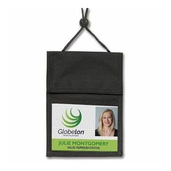 Brady BADGE HOLDER, BLACK, 3-POCKET CREDENTIAL WALLET HOLDER W/PEN COMP 1860-2501 - main