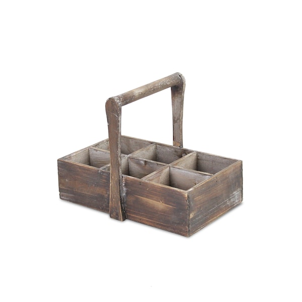 Homeroots 14" Brown Solid Wood Box 488032 - main