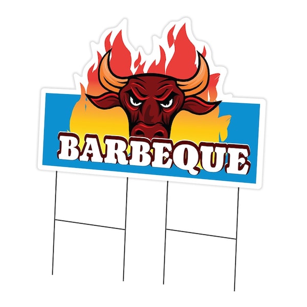 Signmission Barbeque Die Cut Yard Sign & Stake outdoor plastic coroplast window, C-DC-2436-Barbeque19 C-DC-2436-Barbeque19 - main