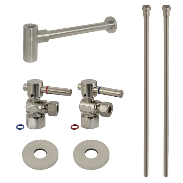 Kingston Brass Plumbing Sink Trim Kit with Bottle Trap, Brushed Nickel CC43108DLLKB40 - main