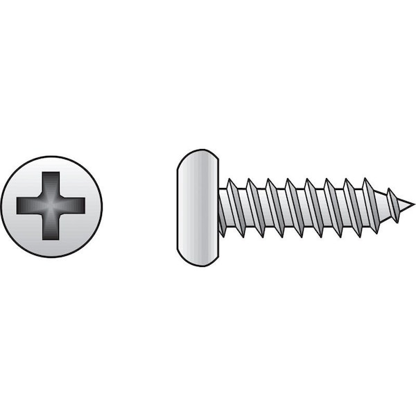 Hillman Sheet Metal Screw, Pan Head Phillips Drive, 100 PK 80063 - main